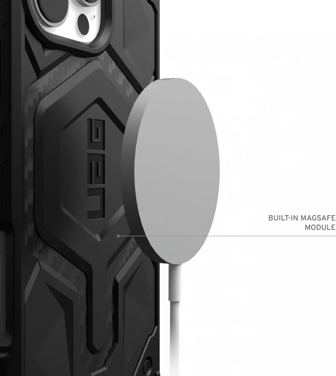UAG Monarch Pro Apple iPhone 16 Pro Hoesje MagSafe Back Cover Carbon Fiber afbeelding 5