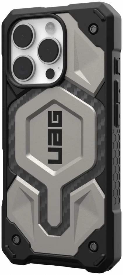 UAG Monarch Pro Apple iPhone 16 Pro Hoesje MagSafe Back Cover Titanium afbeelding 2