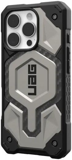 UAG Monarch Pro Apple iPhone 16 Pro Hoesje MagSafe Back Cover Titanium afbeelding 2