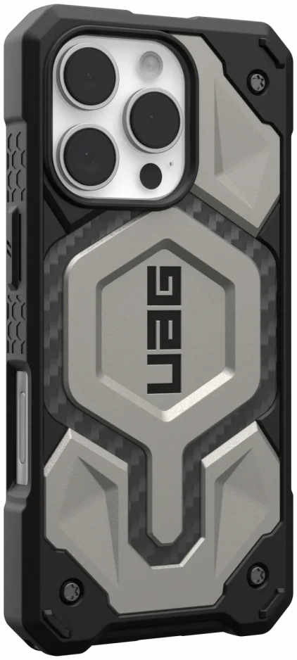 UAG Monarch Pro Apple iPhone 16 Pro Hoesje MagSafe Back Cover Titanium afbeelding 11