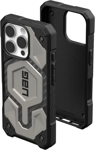 UAG Monarch Pro Apple iPhone 16 Pro Hoesje MagSafe Back Cover Titanium afbeelding 1