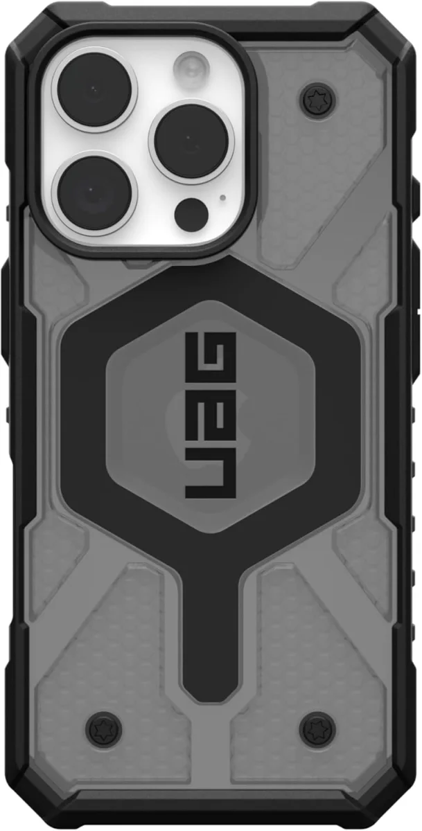Urban Armor Gear Pathfinder Clear Apple iPhone 16 Pro Hoesje Back Cover Ash afbeelding 2