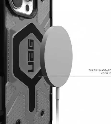 Urban Armor Gear Pathfinder Clear Apple iPhone 16 Pro Hoesje Back Cover Ash afbeelding 4