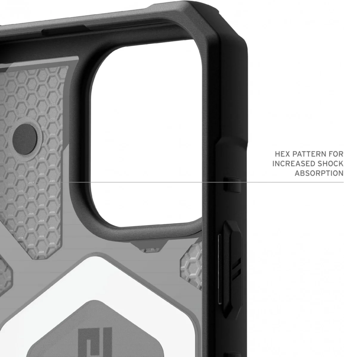 Urban Armor Gear Pathfinder Clear Apple iPhone 16 Pro Hoesje Back Cover Ash afbeelding 7