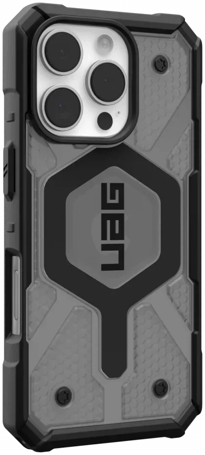 Urban Armor Gear Pathfinder Clear Apple iPhone 16 Pro Hoesje Back Cover Ash afbeelding 11