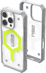 Urban Armor Gear Pathfinder Clear Apple iPhone 16 Pro Hoesje Back Cover Neon afbeelding