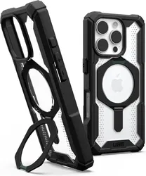 UAG Plasma XTE Apple iPhone 16 Pro Hoesje MagSafe Stand Back Cover Zwart Ice afbeelding