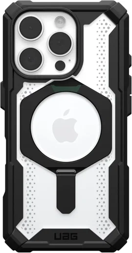 UAG Plasma XTE Apple iPhone 16 Pro Hoesje MagSafe Stand Back Cover Zwart Ice afbeelding 2