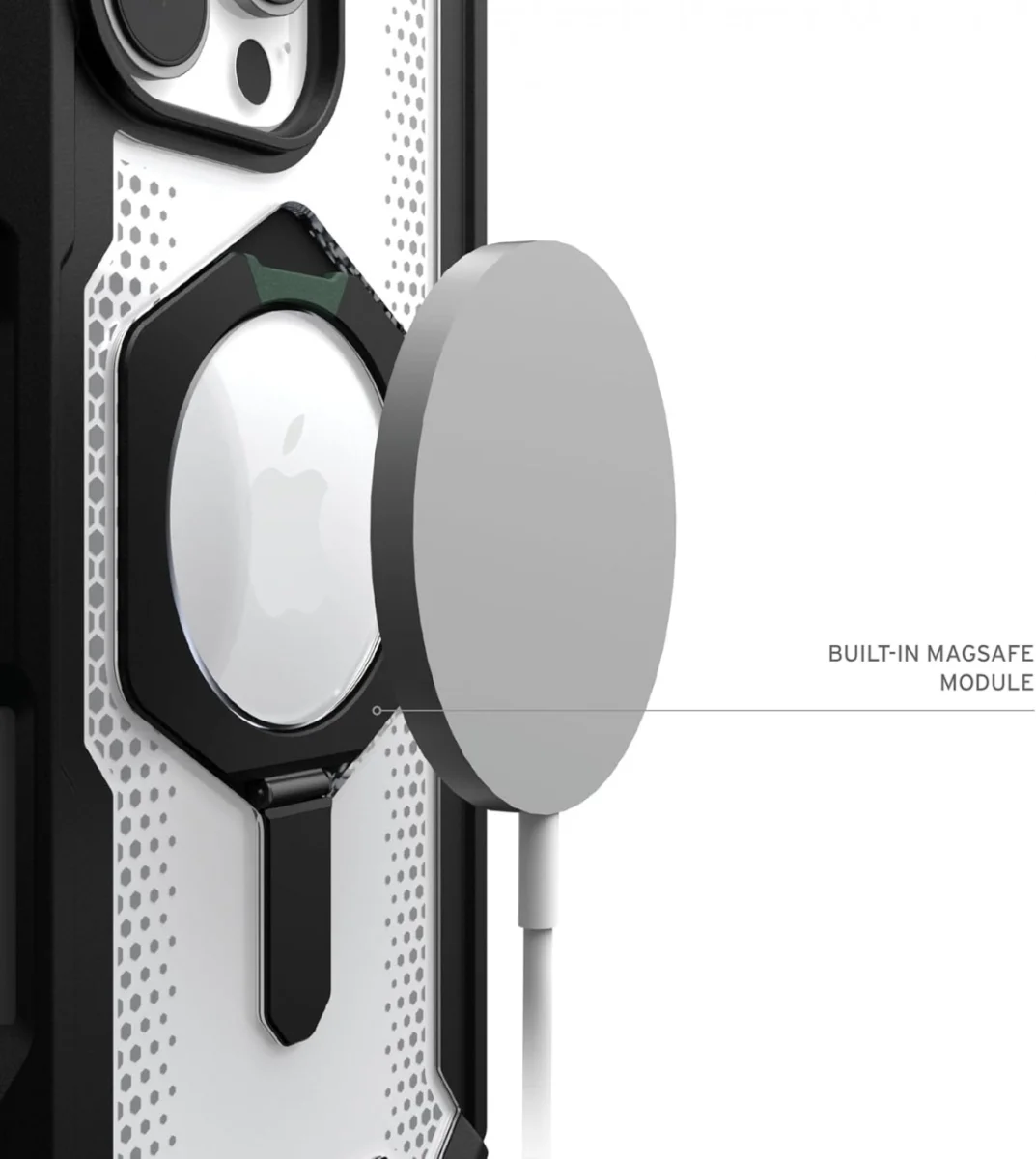 UAG Plasma XTE Apple iPhone 16 Pro Hoesje MagSafe Stand Back Cover Zwart Ice afbeelding 6