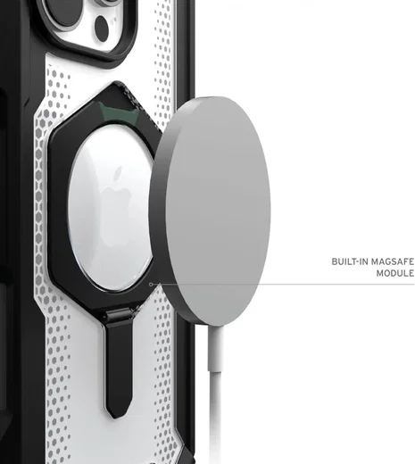 UAG Plasma XTE Apple iPhone 16 Pro Hoesje MagSafe Stand Back Cover Zwart Ice afbeelding 6