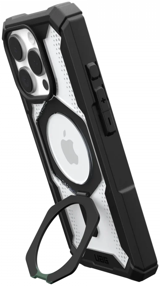 UAG Plasma XTE Apple iPhone 16 Pro Hoesje MagSafe Stand Back Cover Zwart Ice afbeelding 9