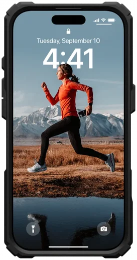 UAG Plasma XTE Apple iPhone 16 Pro Hoesje MagSafe Stand Back Cover Zwart Ice afbeelding 4