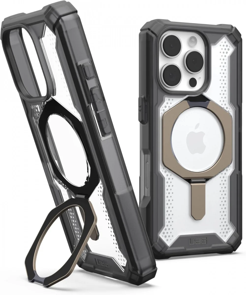 UAG Plasma XTE Apple iPhone 16 Pro Hoesje MagSafe Stand Back Cover Ash Titanium afbeelding 1