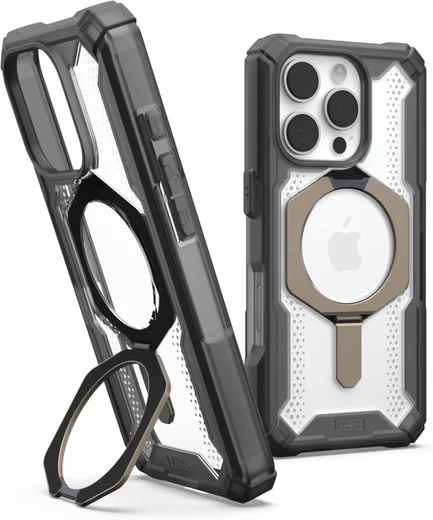 UAG Plasma XTE Apple iPhone 16 Pro Hoesje MagSafe Stand Back Cover Ash Titanium afbeelding 1