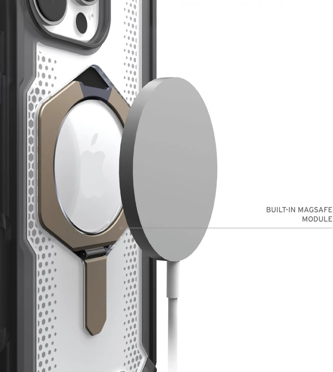 UAG Plasma XTE Apple iPhone 16 Pro Hoesje MagSafe Stand Back Cover Ash Titanium afbeelding 5