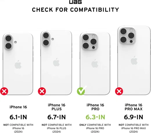 UAG Plyo Apple iPhone 16 Pro Hoesje MagSafe Back Cover Ice Wit afbeelding 7