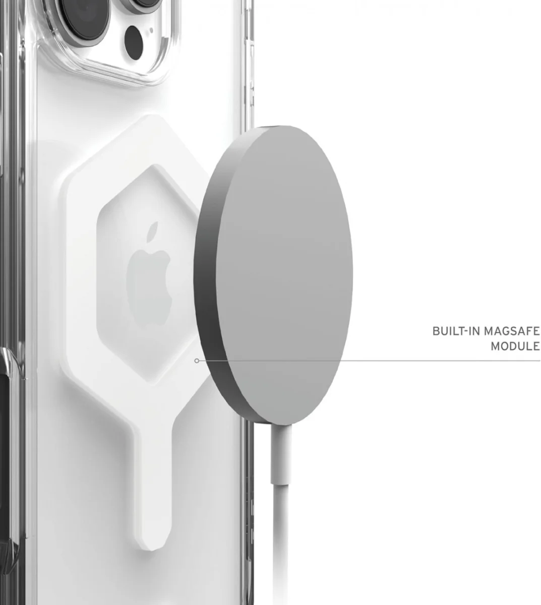 UAG Plyo Apple iPhone 16 Pro Hoesje MagSafe Back Cover Ice Wit afbeelding 4