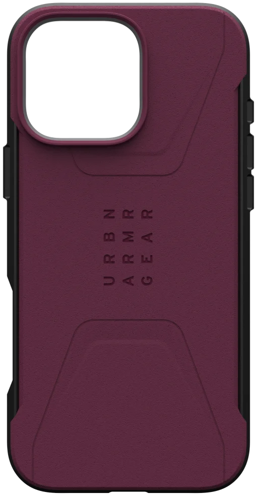UAG Civilian Apple iPhone 16 Pro Max Hoesje MagSafe Back Cover Bordeaux afbeelding 11