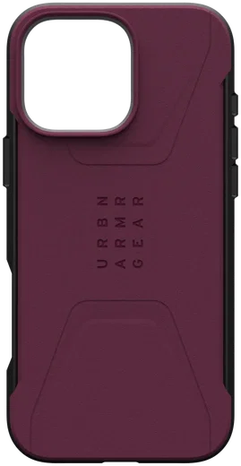 UAG Civilian Apple iPhone 16 Pro Max Hoesje MagSafe Back Cover Bordeaux afbeelding 11