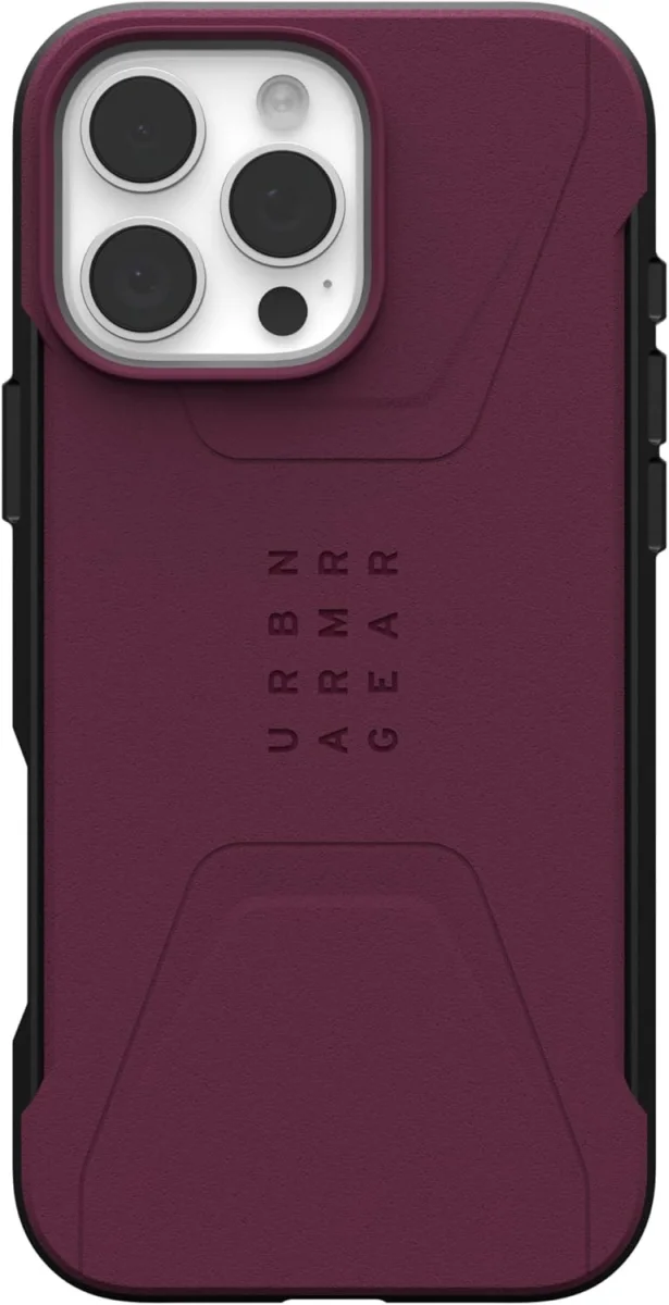 UAG Civilian Apple iPhone 16 Pro Max Hoesje MagSafe Back Cover Bordeaux afbeelding 2