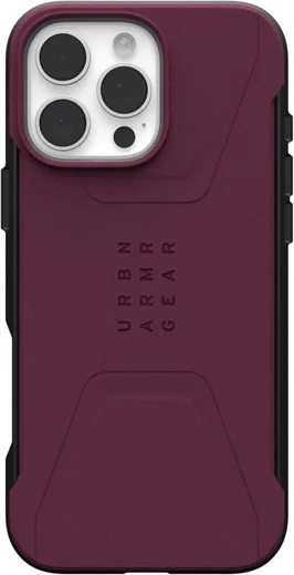 UAG Civilian Apple iPhone 16 Pro Max Hoesje MagSafe Back Cover Bordeaux afbeelding 2