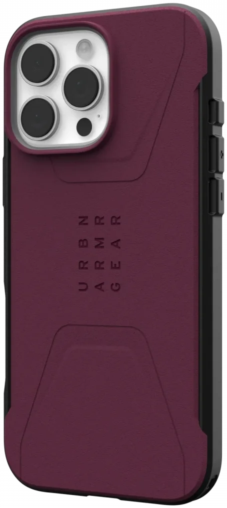 UAG Civilian Apple iPhone 16 Pro Max Hoesje MagSafe Back Cover Bordeaux afbeelding 10