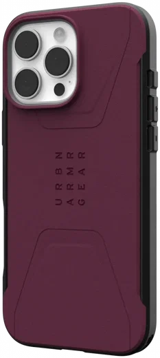 UAG Civilian Apple iPhone 16 Pro Max Hoesje MagSafe Back Cover Bordeaux afbeelding 10
