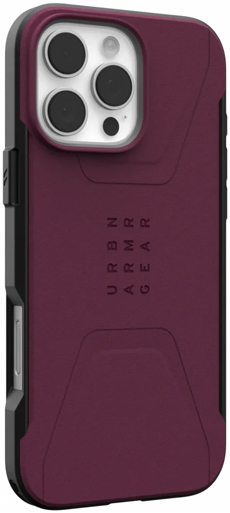UAG Civilian Apple iPhone 16 Pro Max Hoesje MagSafe Back Cover Bordeaux afbeelding 12