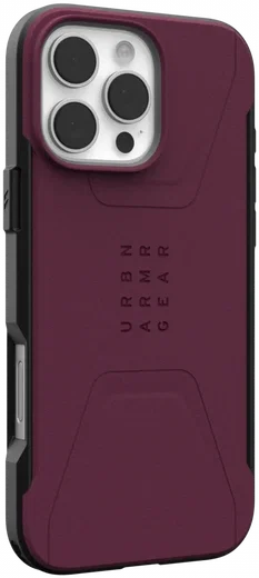 UAG Civilian Apple iPhone 16 Pro Max Hoesje MagSafe Back Cover Bordeaux afbeelding 12