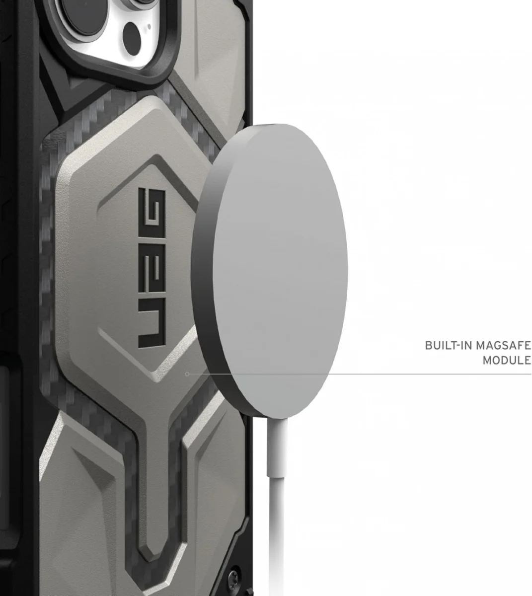 UAG Monarch Pro Apple iPhone 16 Pro Max Hoesje MagSafe Back Cover Titanium afbeelding 5