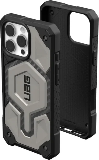 UAG Monarch Pro Apple iPhone 16 Pro Max Hoesje MagSafe Back Cover Titanium afbeelding 1