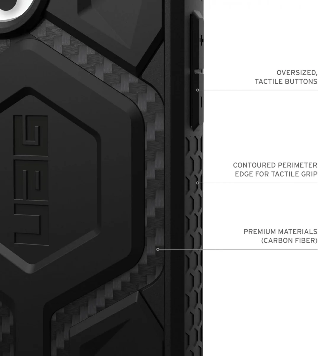 UAG Monarch Pro Apple iPhone 16 Pro Max Hoesje MagSafe Back Cover Carbon Fiber afbeelding 2