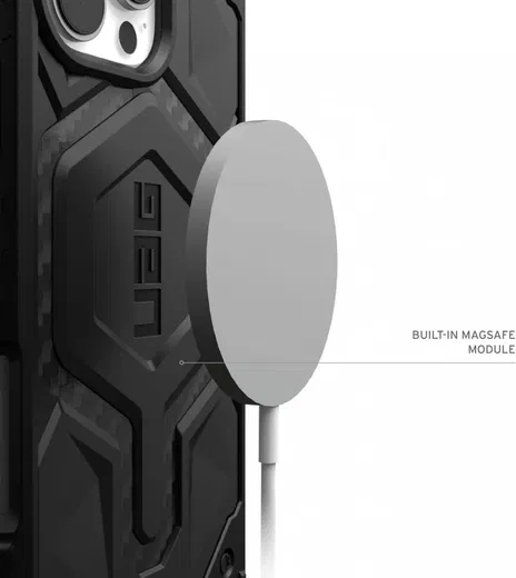 UAG Monarch Pro Apple iPhone 16 Pro Max Hoesje MagSafe Back Cover Carbon Fiber afbeelding 4
