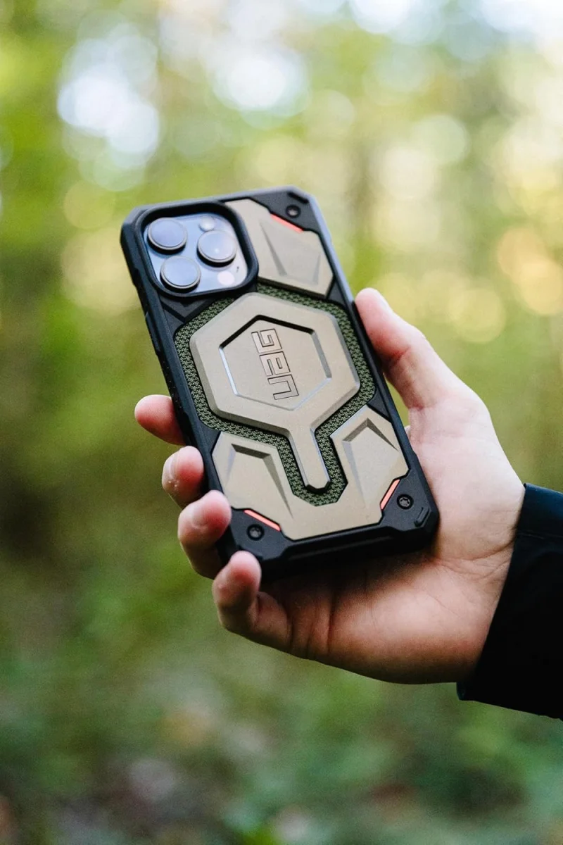 UAG Monarch Pro Apple iPhone 16 Pro Max Hoesje MagSafe Back Cover Kevlar Groen afbeelding 6