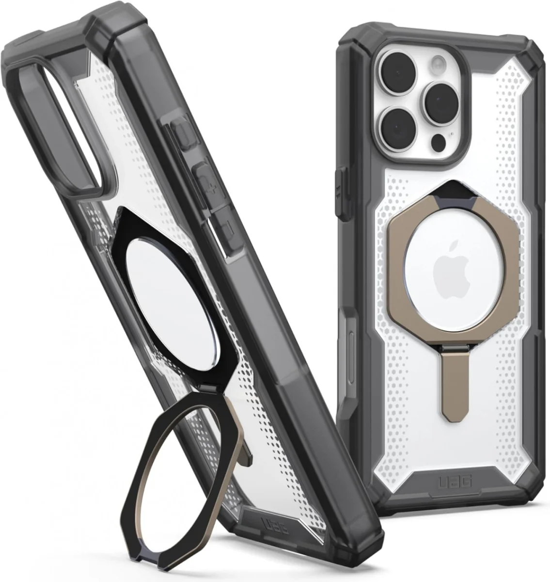 UAG Plasma XTE iPhone 16 Pro Max Hoesje MagSafe Stand Back Cover Ash Titanium afbeelding 1