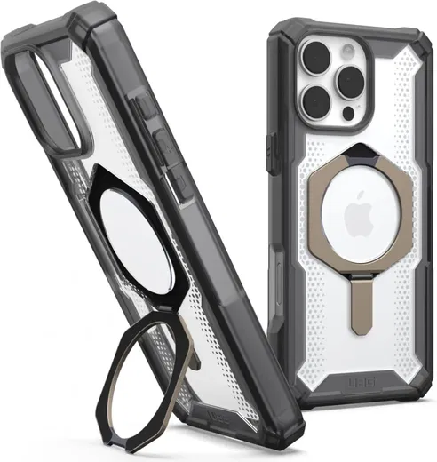 UAG Plasma XTE iPhone 16 Pro Max Hoesje MagSafe Stand Back Cover Ash Titanium afbeelding 1
