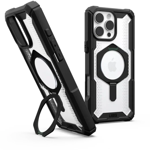 UAG Plasma XTE iPhone 16 Pro Max Hoesje MagSafe Stand Back Cover Clear Zwart afbeelding 1