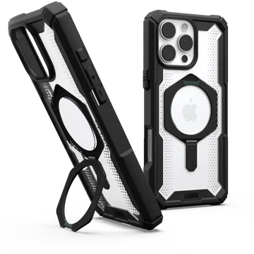 UAG Plasma XTE iPhone 16 Pro Max Hoesje MagSafe Stand Back Cover Clear Zwart
