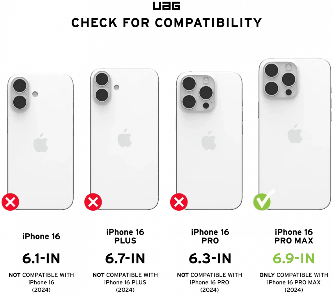 UAG Plasma XTE iPhone 16 Pro Max Hoesje MagSafe Stand Back Cover Clear Zwart afbeelding 7