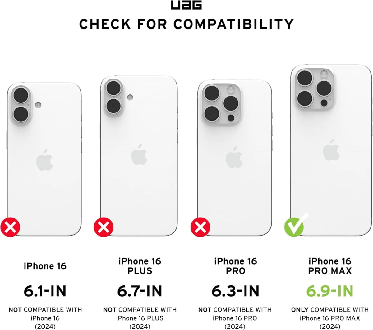 UAG Plyo Apple iPhone 16 Pro Max Hoesje MagSafe Back Cover Zwart afbeelding 6