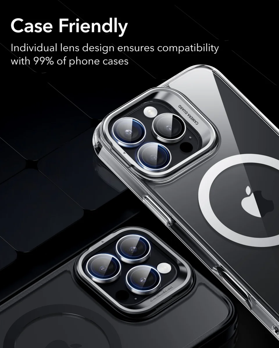 ESR Armorite iPhone 16 Pro / 16 Pro Max Camera Lens Protector Glas Transparant afbeelding 3