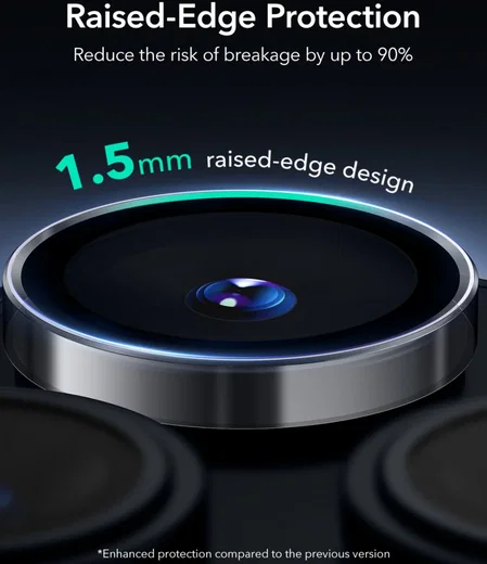 ESR Armorite iPhone 16 Pro / 16 Pro Max Camera Lens Protector Glas Transparant afbeelding 7