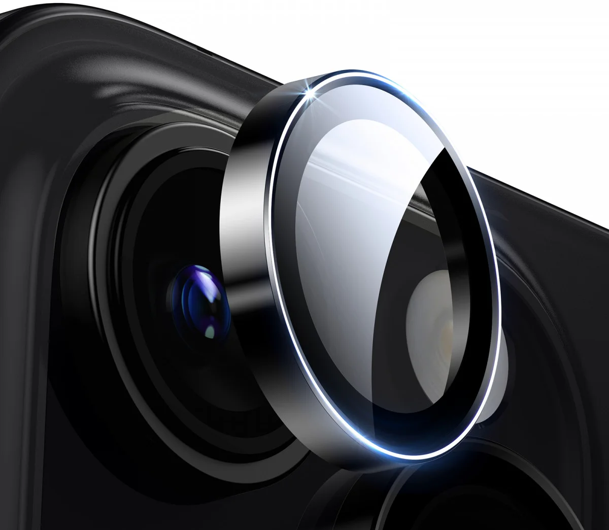 ESR Armorite iPhone 16 Pro / 16 Pro Max Camera Lens Protector Glas Zwart afbeelding 1