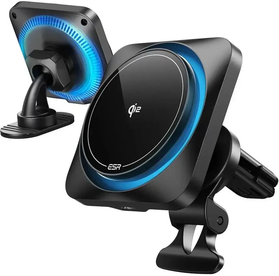 ESR HaloLock Magnetische Dashboard / Ventilatie Autohouder met Opladen Qi2 15W afbeelding 3