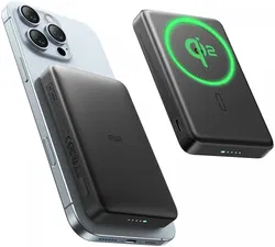 ESR Qi2 MagSlim 15W Power Bank met Magsafe 10.000mAh Zwart afbeelding