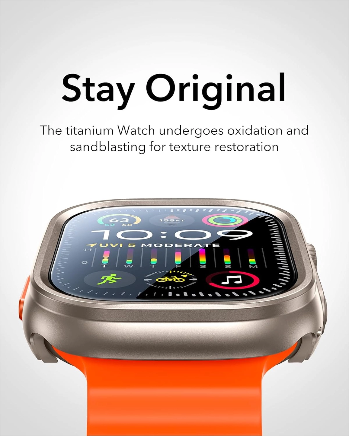 ESR - Apple Watch Ultra 3/2/1 Hoesje - met 2-Pack Screen Protector - Titanium afbeelding 11