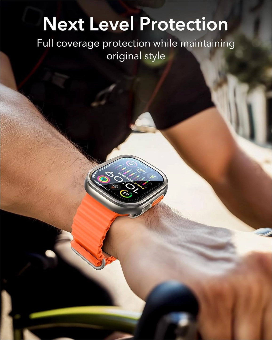 ESR - Apple Watch Ultra 3/2/1 Hoesje - met 2-Pack Screen Protector - Titanium afbeelding 7