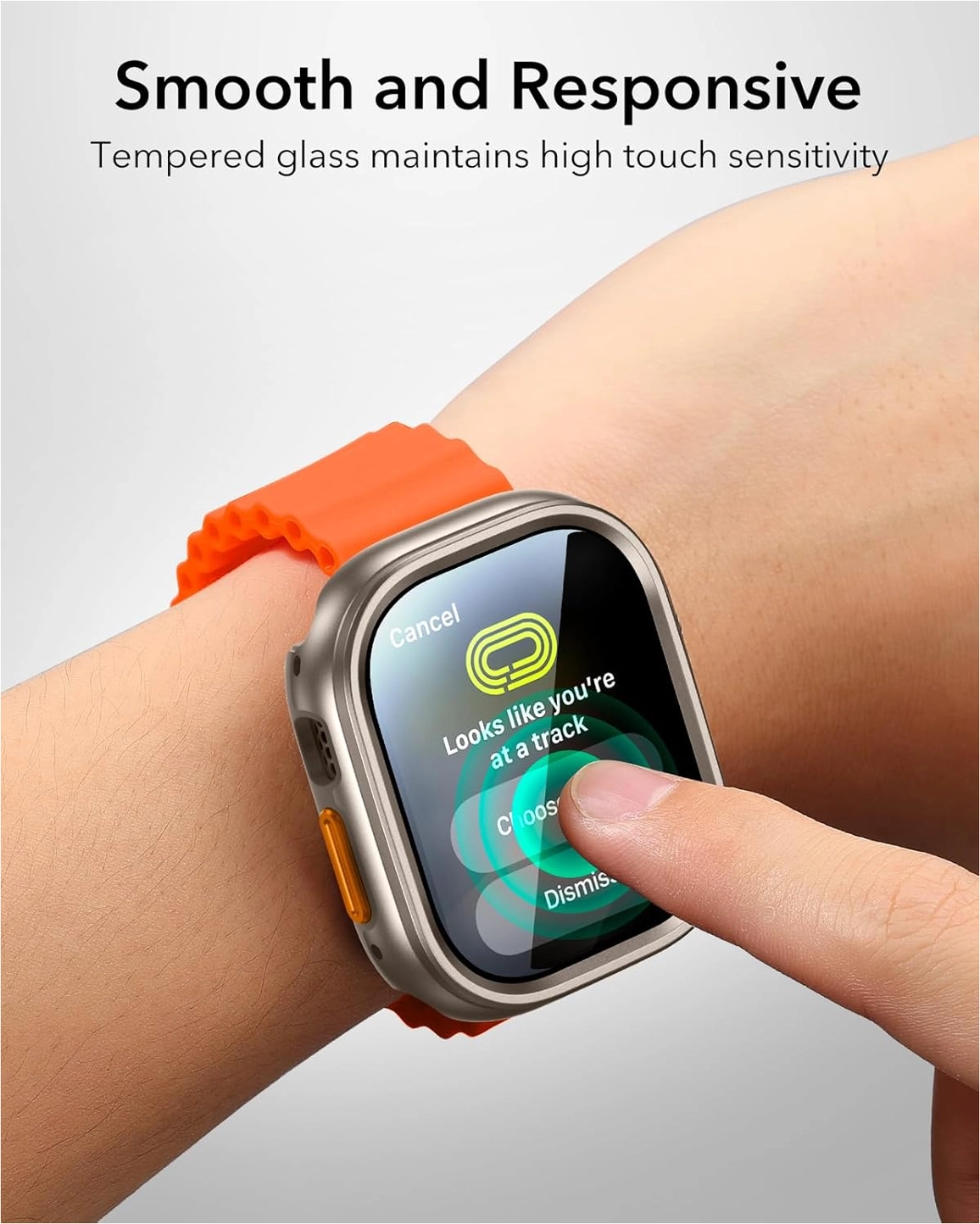 ESR - Apple Watch Ultra 3/2/1 Hoesje - met 2-Pack Screen Protector - Titanium afbeelding 10