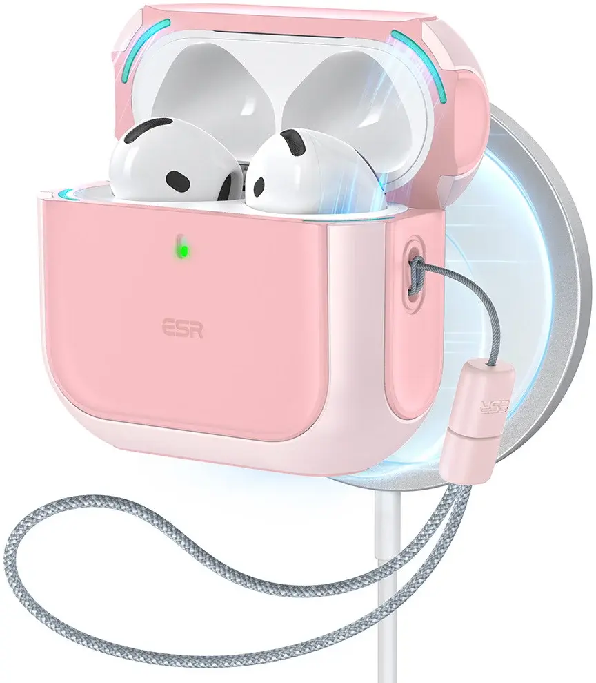 ESR Halolock Orbit Hybrid AirPods 4 (2024) Hoes Magsafe Roze afbeelding 1