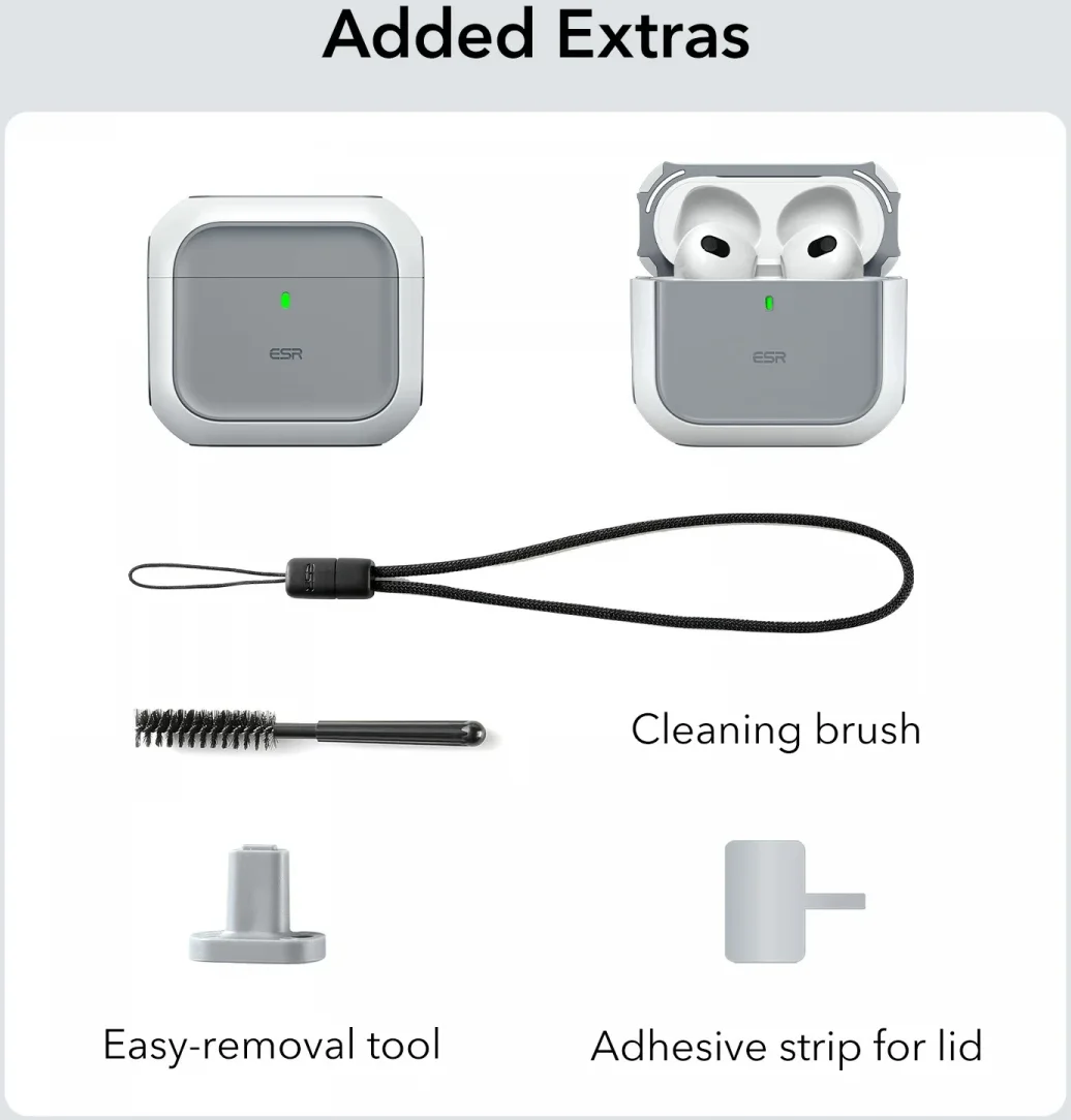 ESR Halolock Orbit Hybrid AirPods 4 (2024) Hoes Magsafe Blauw afbeelding 9